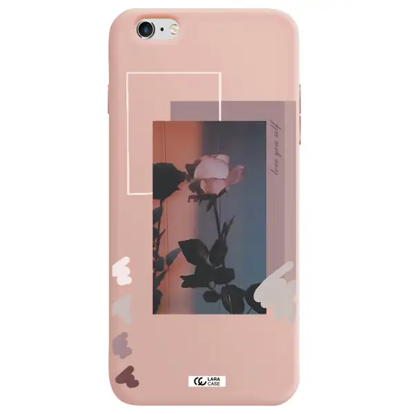 Pink Rose Apple iPhone 6 s plus Silicone pastel pink Case