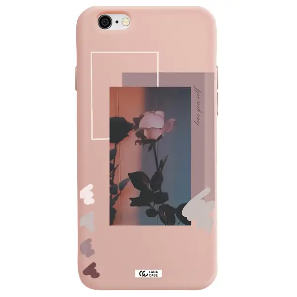 Pink Rose Apple iPhone 6 Silicone pastel pink Case