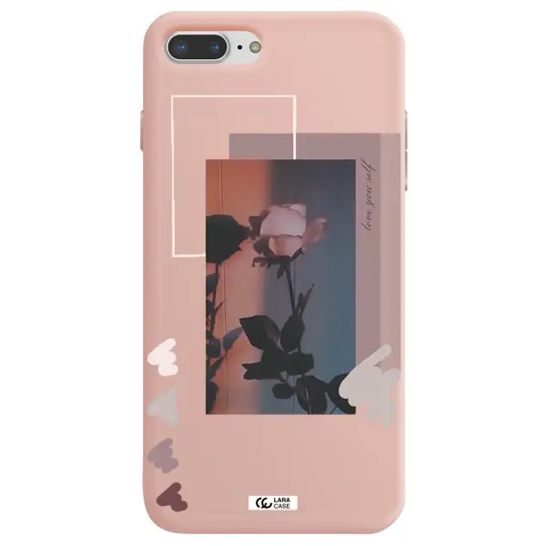 Pink Rose Apple iPhone 7 plus Silicone pastel pink Case