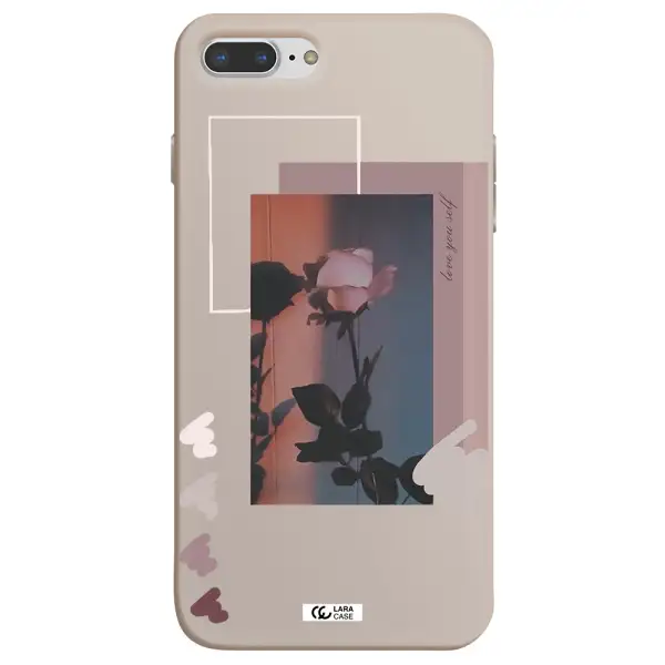 Pink Rose Apple iPhone 7 plus Silicone Stone Case