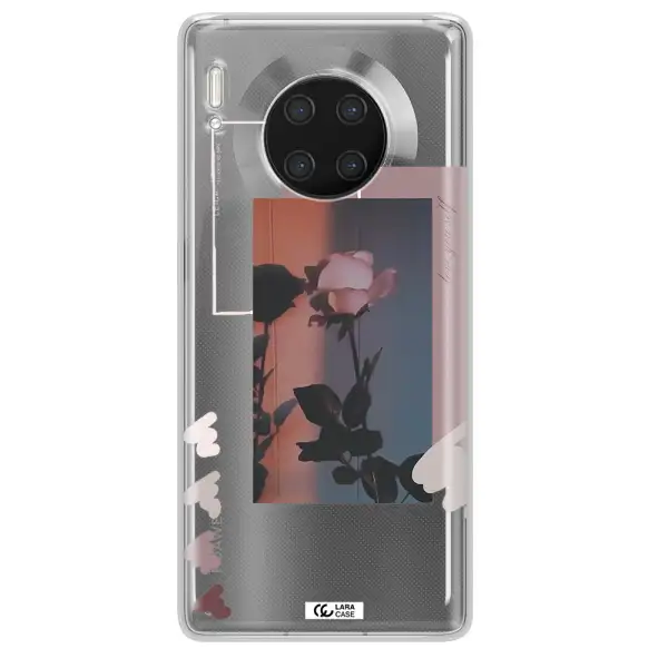 Pink Rose Huawei Mate 30 Pro Clear TPU Case