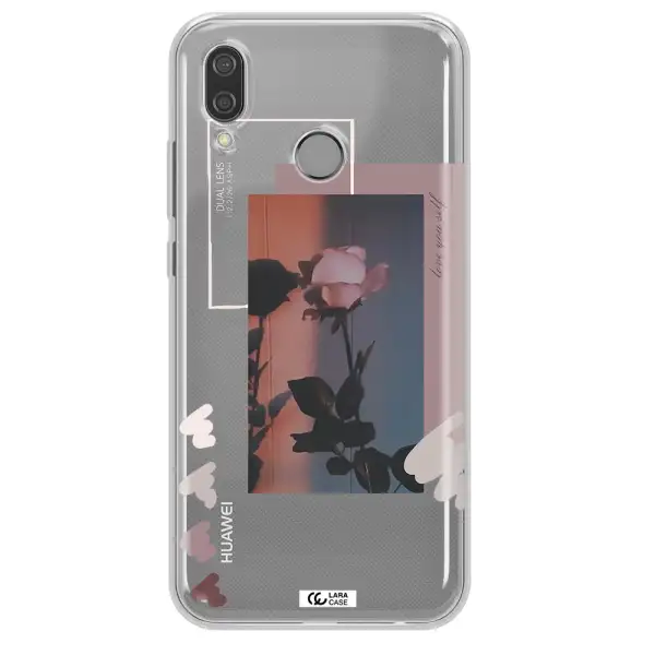 Pink Rose Huawei P20 Lite Clear TPU Case
