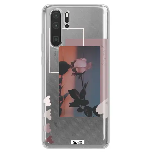 Pink Rose Huawei P30 Pro Clear TPU Case