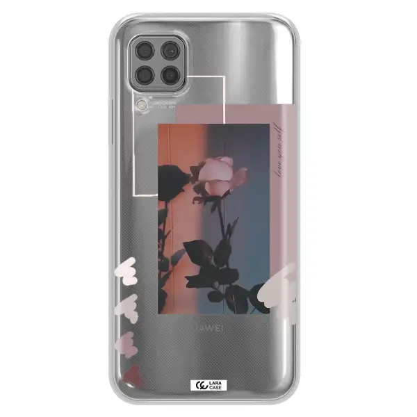 Pink Rose Huawei P40 Lite Clear TPU Case