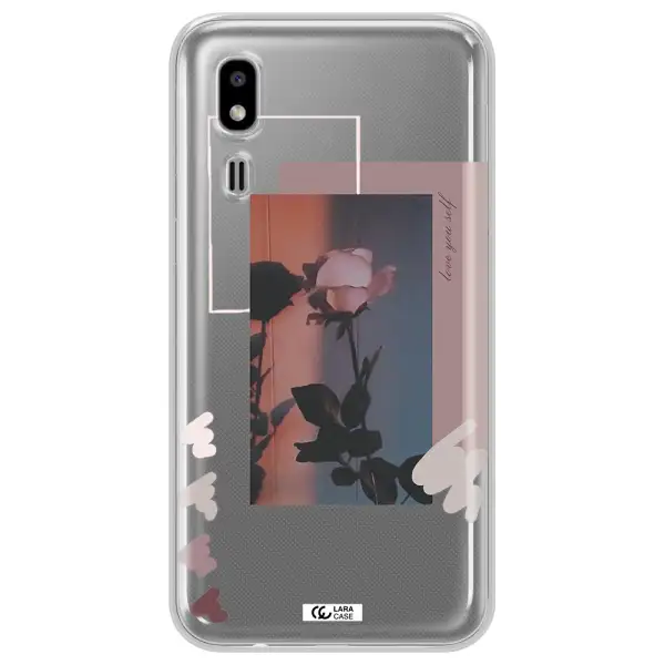 Pink Rose Samsung A2 Core Clear TPU Case