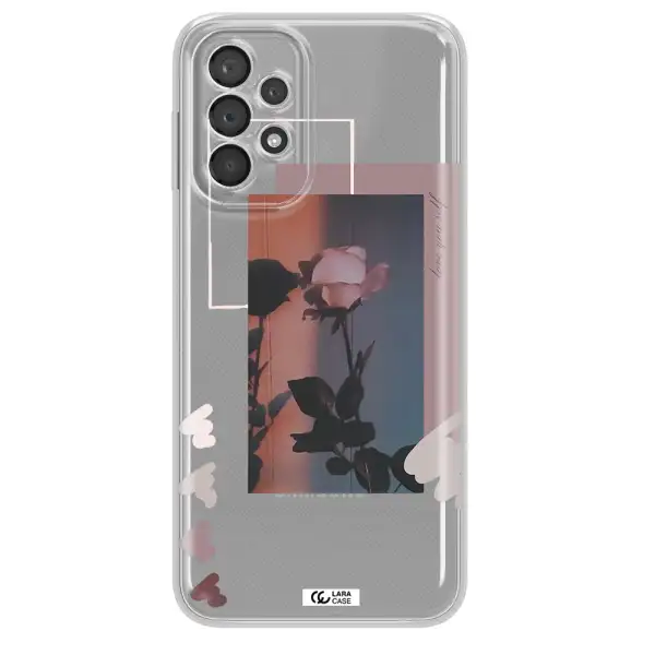 Pink Rose Samsung A23 5G Clear Tpu Case