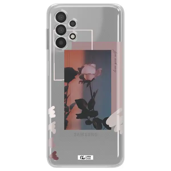 Pink Rose Samsung A32 4G Clear Tpu Case