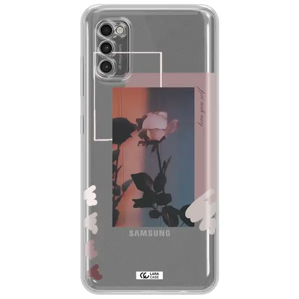 Pink Rose Samsung A41 Clear Tpu Case