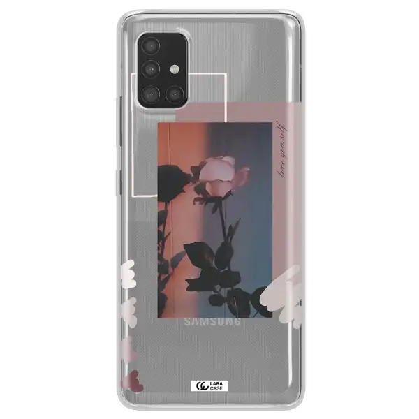 Pink Rose Samsung A51 Clear TPU Case