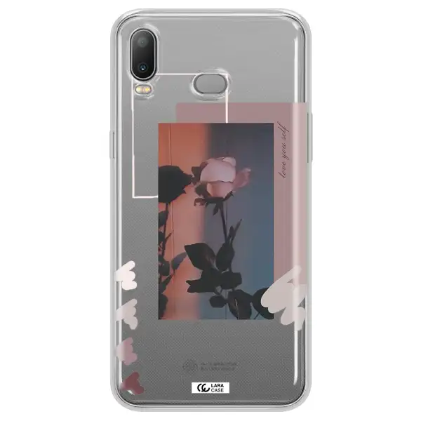 Pink Rose Samsung A6S Clear TPU Case
