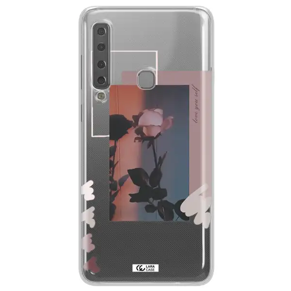 Pink Rose Samsung A9 2018 Clear TPU Case