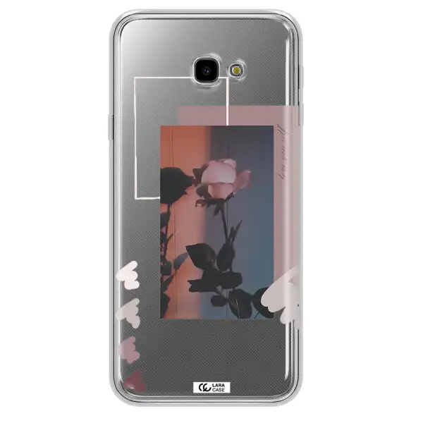 Pink Rose Samsung J4 Plus Clear TPU Case