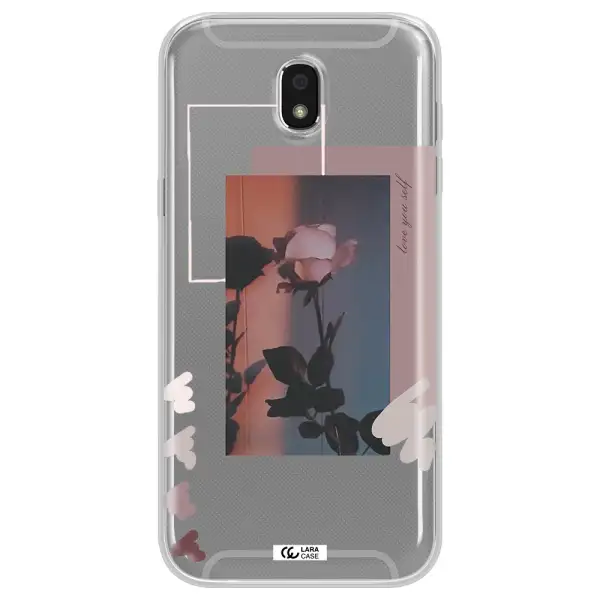 Pink Rose Samsung J5 2017 Clear TPU Case