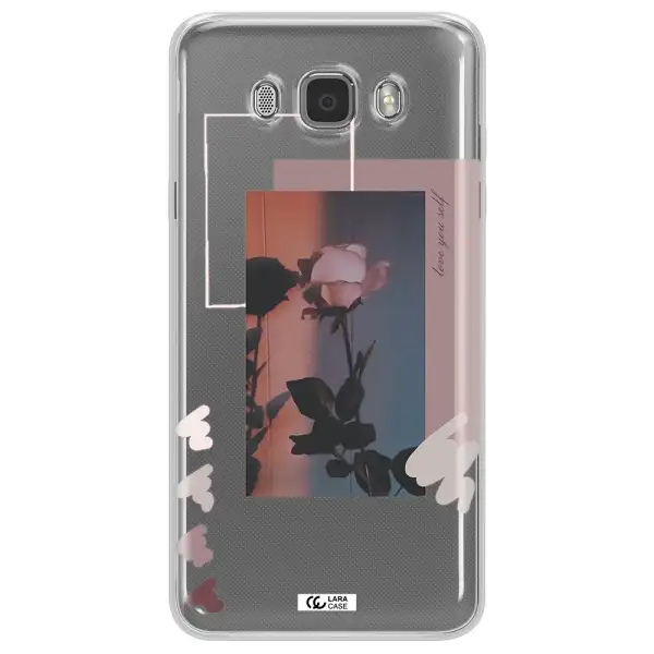 Pink Rose Samsung J7 2016 Clear TPU Case