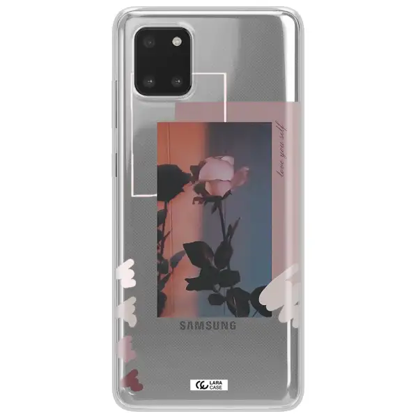 Pink Rose Samsung Note 10 Lite Clear TPU Case
