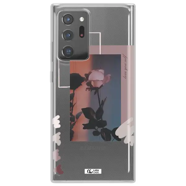Pink Rose Samsung Note 20 Ultra Clear TPU Case