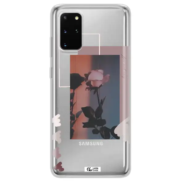 Pink Rose Samsung S 20 Plus Clear TPU Case
