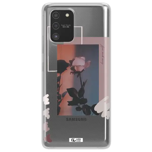 Pink Rose Samsung S10 Lite Clear TPU Case