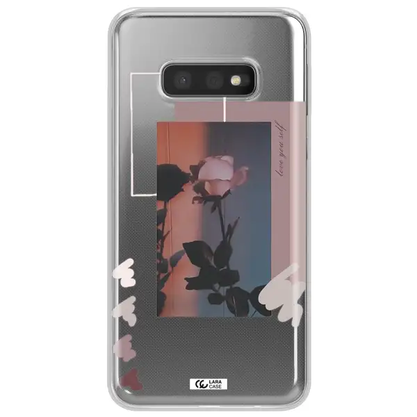 Pink Rose Samsung S10e Clear TPU Case