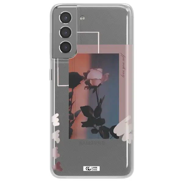 Pink Rose Samsung S21 Plus Clear TPU Case