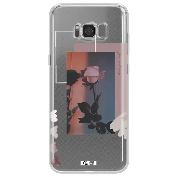 Pink Rose Samsung S8 Clear TPU Case