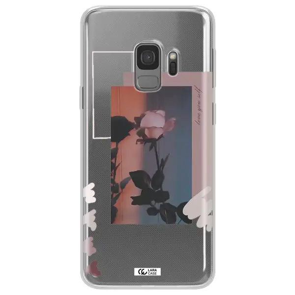 Pink Rose Samsung S9 Clear TPU Case