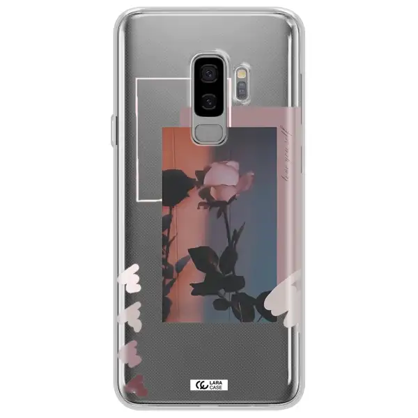 Pink Rose Samsung S9 Plus Clear TPU Case