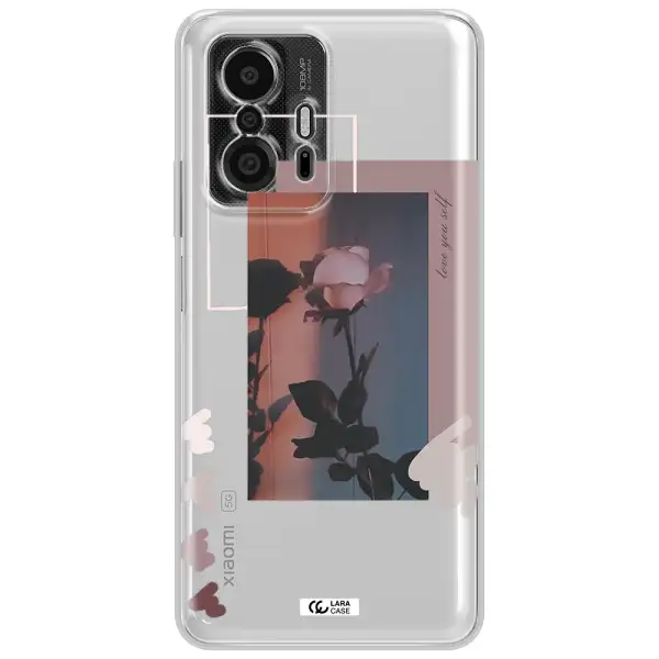 Pink Rose Xiaomi 11T Pro Clear Tpu Case