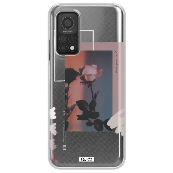 Pink Rose Xiaomi Mi 10T Clear TPU Case