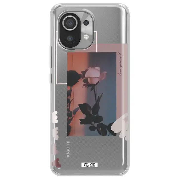 Pink Rose Xiaomi Mi 11 Clear TPU Case