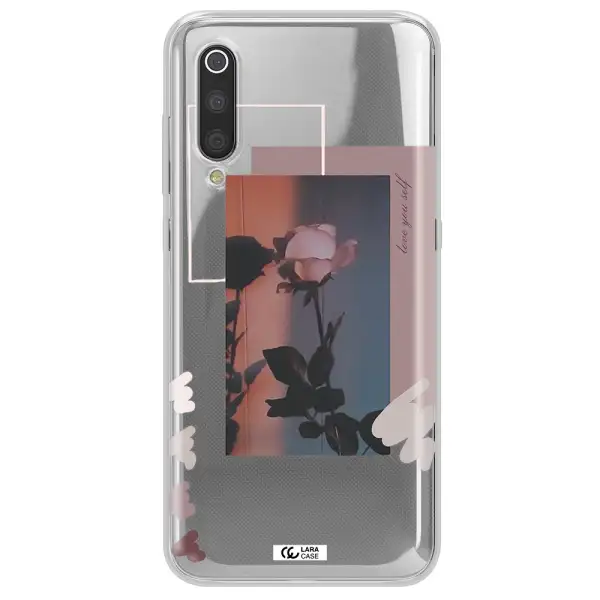 Pink Rose Xiaomi Mi 9 Clear TPU Case