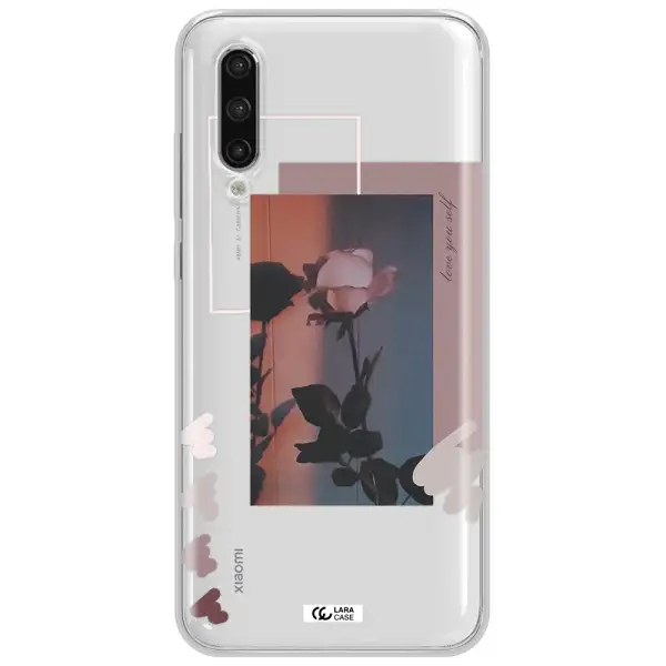 Pink Rose Xiaomi Mi 9 Lite Clear Tpu Case
