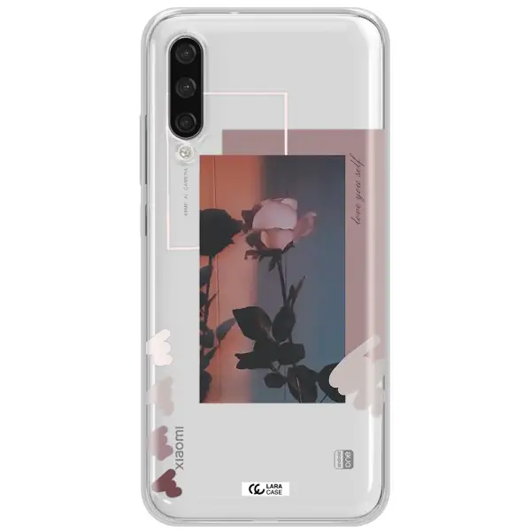 Pink Rose Xiaomi Mi A3 Clear Tpu Case