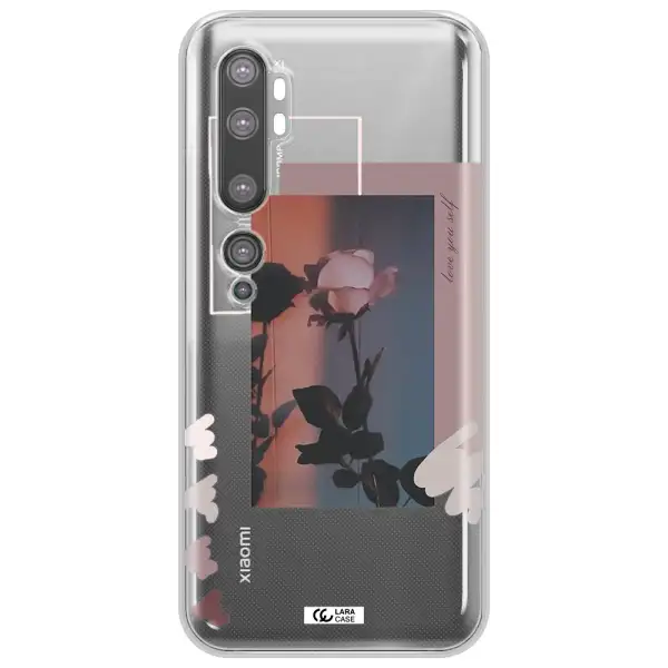 Pink Rose Xiaomi Mi Note 10 Clear TPU Case