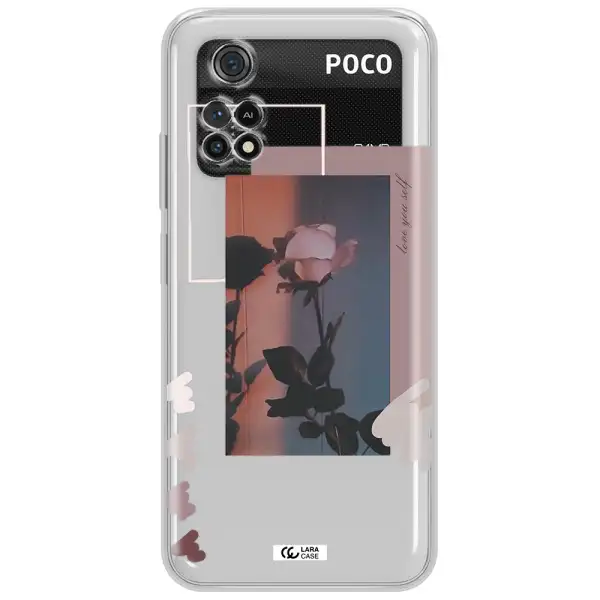 Pink Rose Xiaomi Poco M4 Pro 4G Clear Tpu Case