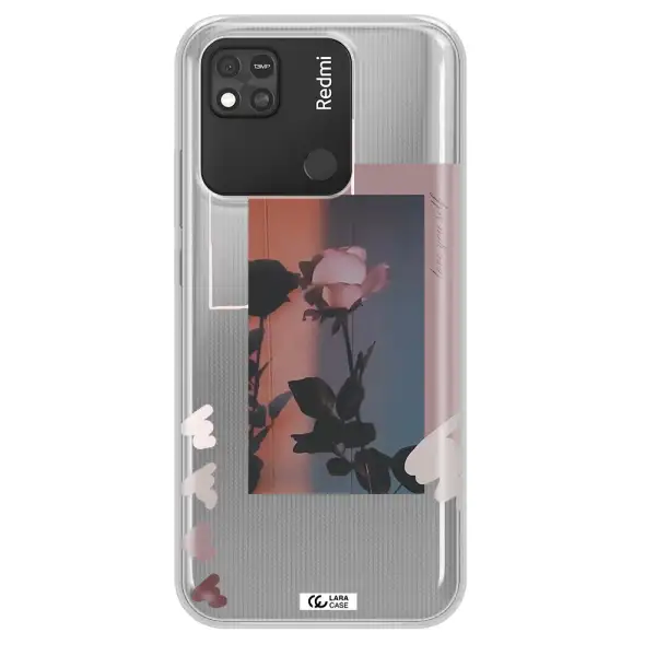 Pink Rose Xiaomi Redmi 10A Clear TPU Case