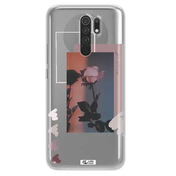 Pink Rose Xiaomi Redmi 9 Clear TPU Case