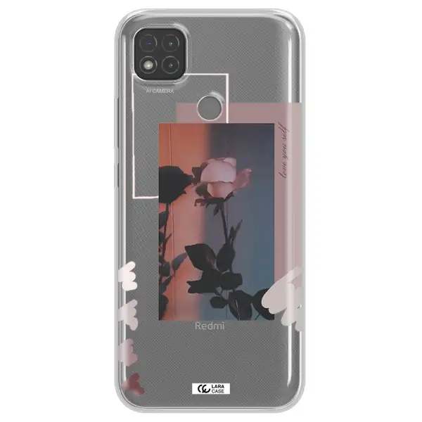 Pink Rose Xiaomi Redmi 9C Clear TPU Case