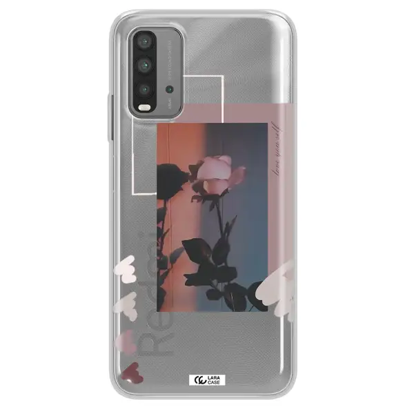Pink Rose Xiaomi Redmi 9T Clear TPU Case