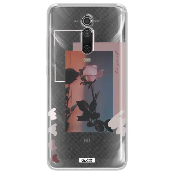 Pink Rose Xiaomi Redmi K20 Clear Tpu Case