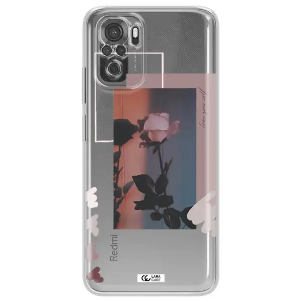 Pink Rose Xiaomi Redmi Note 10S Clear Tpu Case