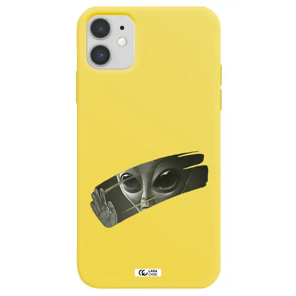 Alien Apple iPhone 11 Silicone canary yellow Case