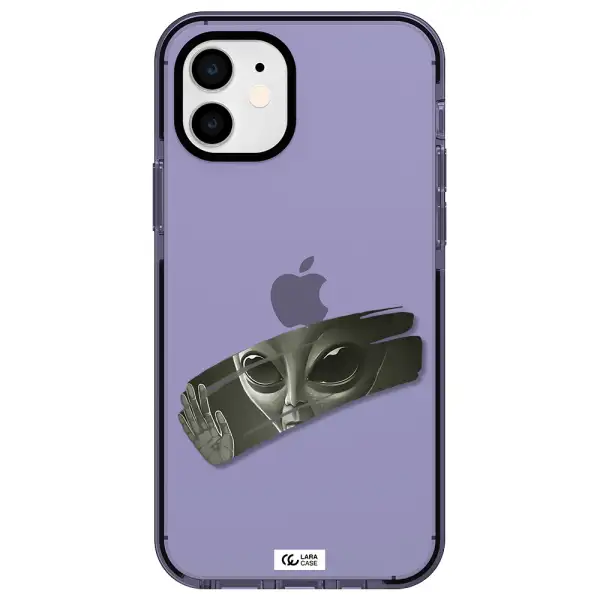 Alien Apple iPhone 12 impact Lilac Case
