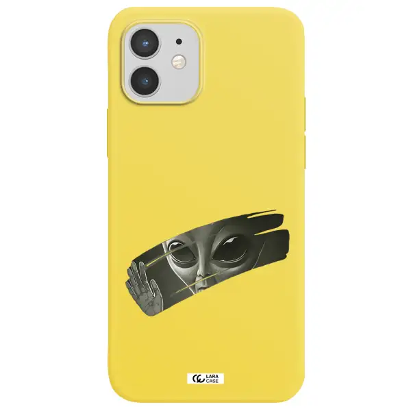 Alien Apple iPhone 12 mini Silicone canary yellow Case