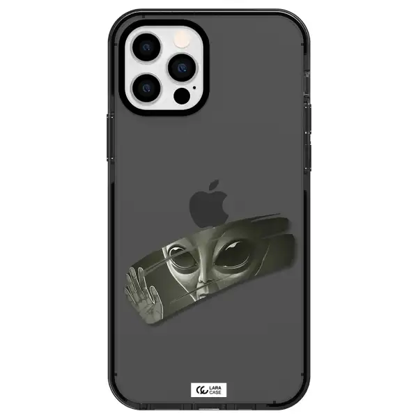 Alien Apple iPhone 12 pro impact Smoke Black Case