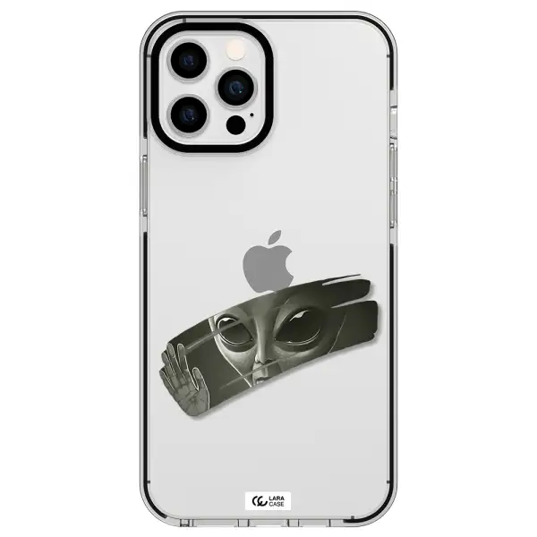 Alien Apple iPhone 12 pro max impact black border Case