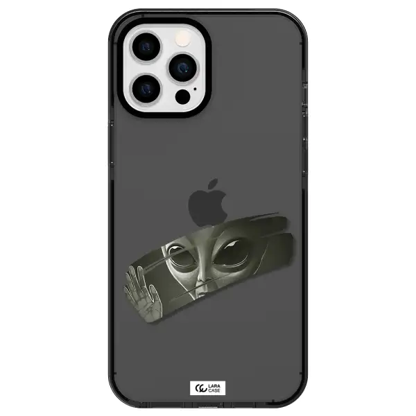 Alien Apple iPhone 12 pro max impact Smoke Black Case