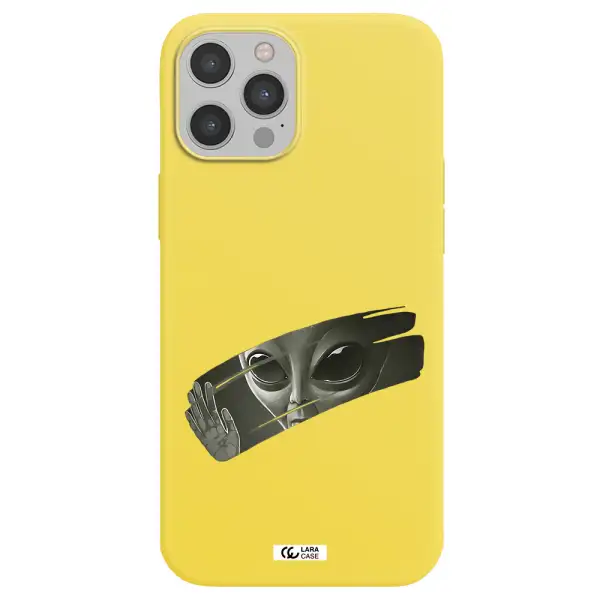 Alien Apple iPhone 12 pro max Silicone canary yellow Case