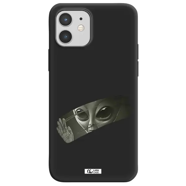 Alien Apple iPhone 12 Silicone black Case