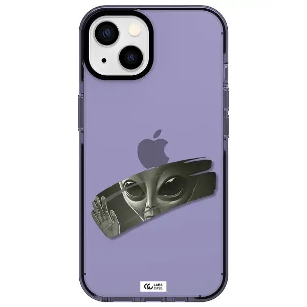Alien Apple iPhone 13 impact Lilac Case
